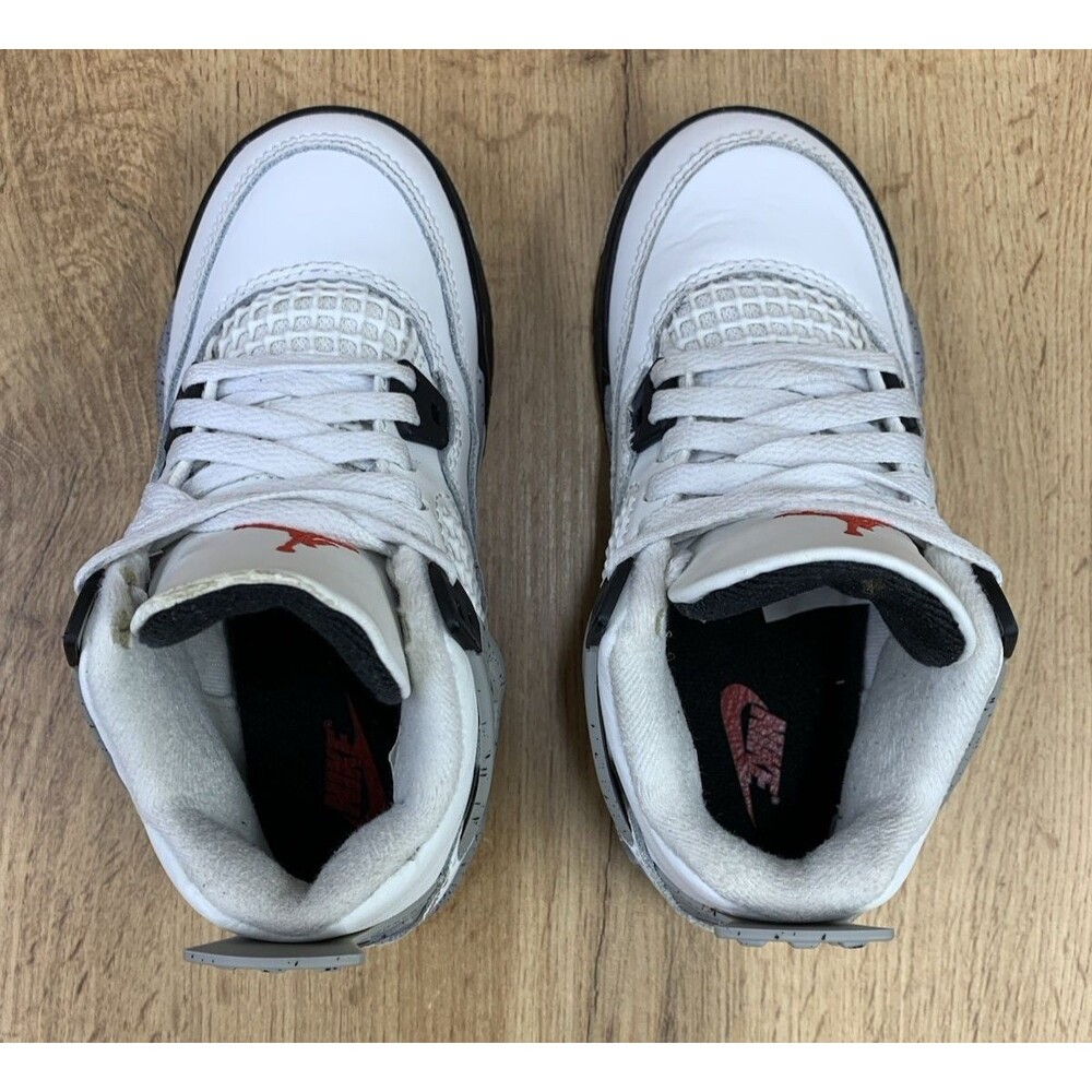 Nike Air Jordan 4 Retro TD White Cement IB4388-100 Toddler Kids Size 11C Shoes - Picture 10 of 12